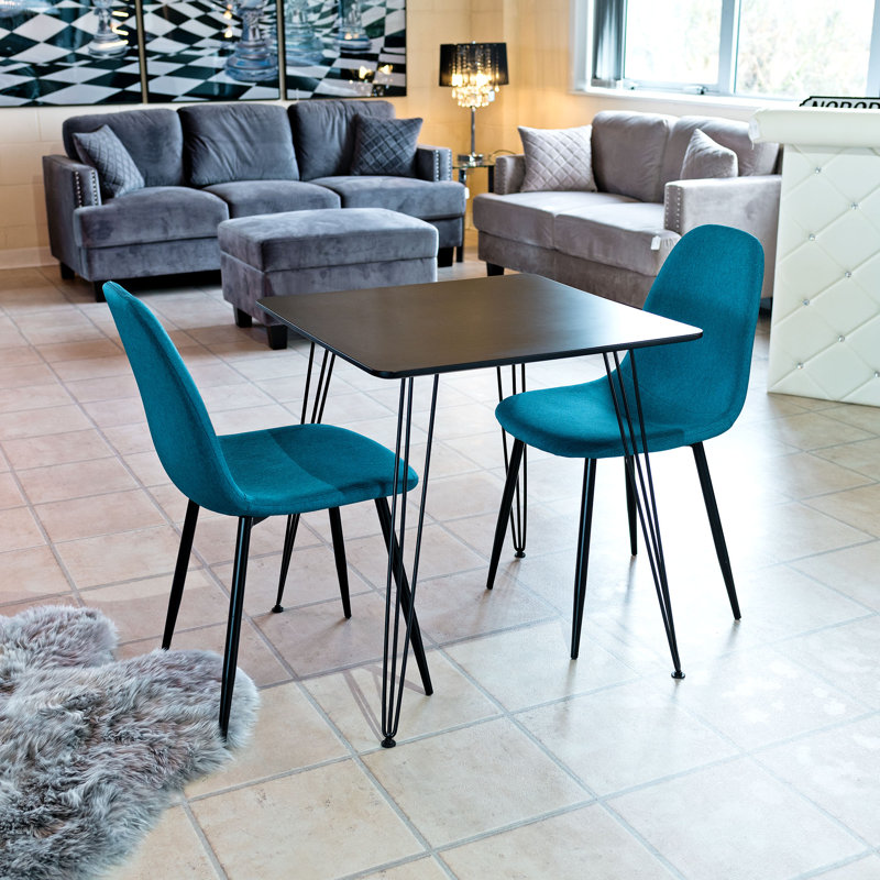Maguire 2 - Person Dining Set, White, Teal