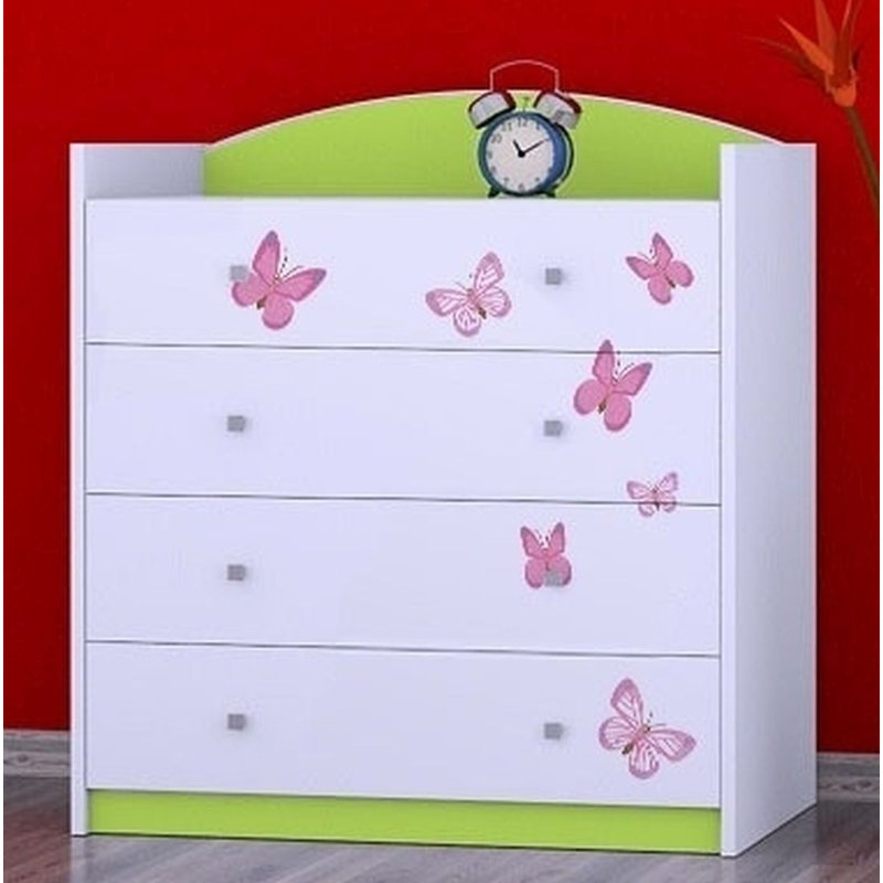 Newcastle Kids 4 - Drawer Chest, Green
