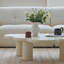 Table basse légère et somptueuse crème