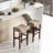 Upholstered Counter Stool with Solid Wood Frame-1151415210-1151415211