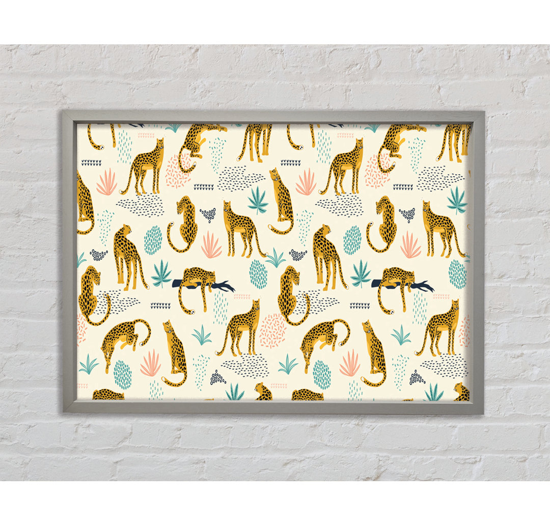 The Lovely Leopard Pattern - Single Picture Frame Kunstdrucke auf Leinwand