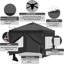 Gazebo 3 X 3 M, Folding Gazebo With Side Walls, Waterproof, Stable, Winterproof, Outdoor Garden Gazebo, Party Tent, Garden Tent, Height Adjustable, Uv Protection, Metal Frame-1965886907