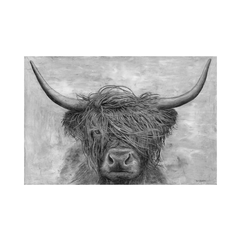 Bison de Norvège - reproduction d'art sur toile tendue, 18'' H x 26'' W x 1.5'' D