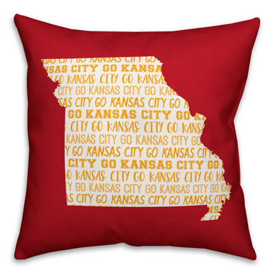  Go Kansas City Indoor/Outdoor Throw Pillow