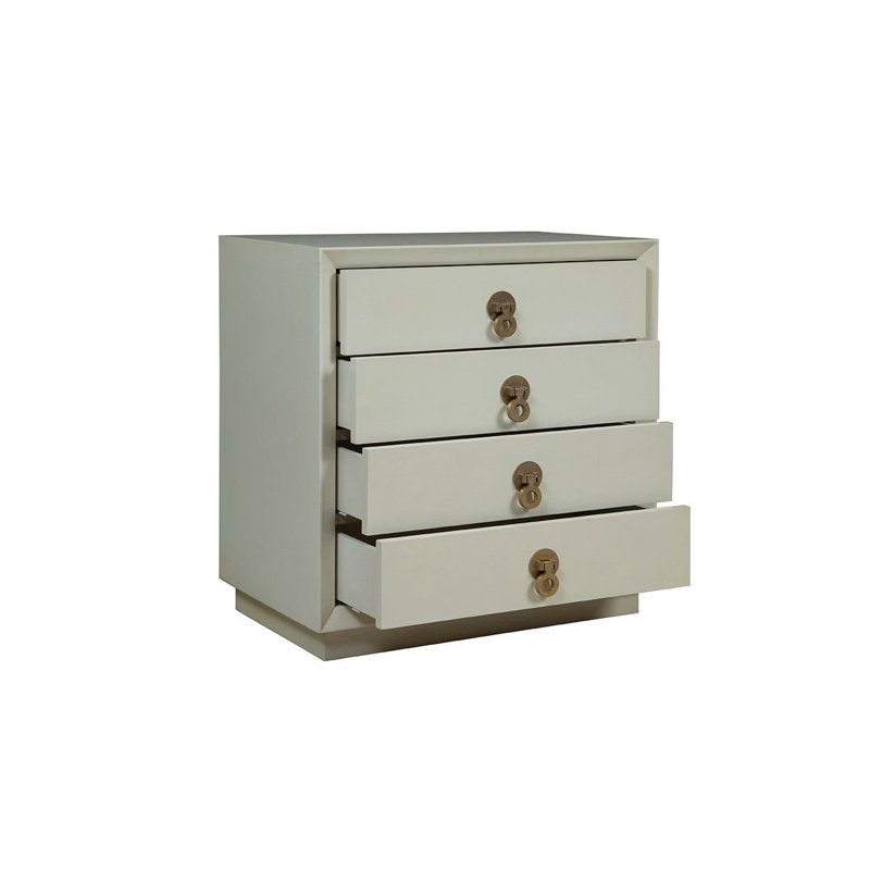 Commode 4 tiroirs Nelvie, Blanc