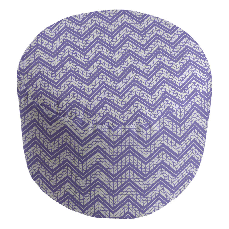 repose-pieds à motif à chevrons à la main classic, Mauve