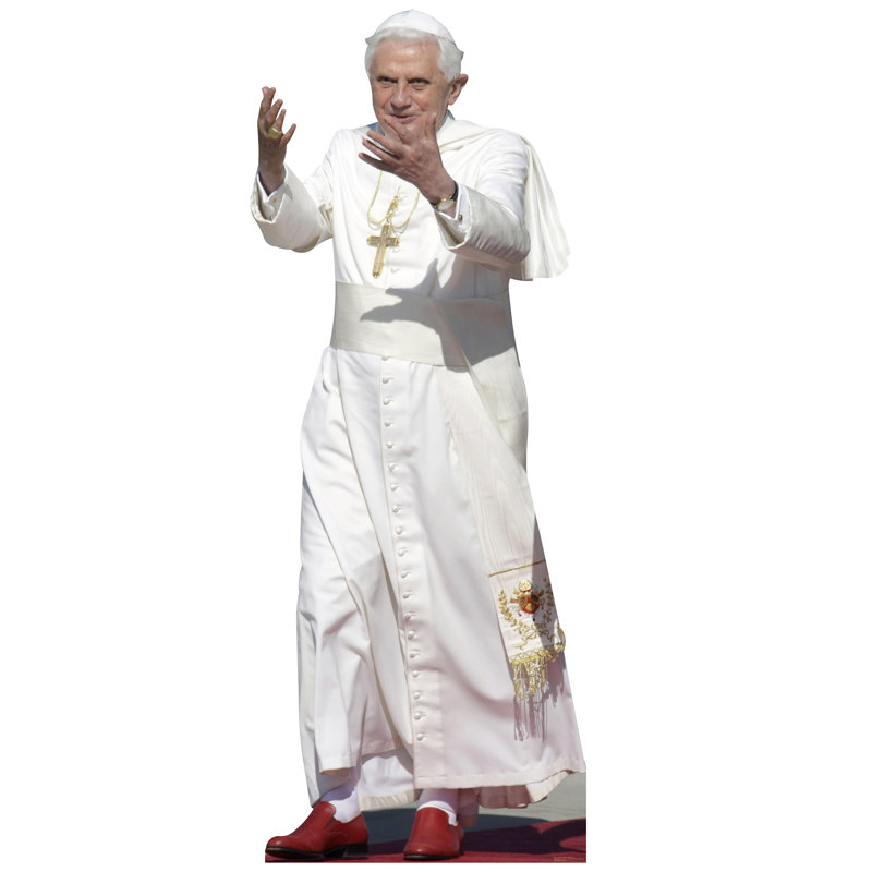 Accroche en carton pope emeritus benedict