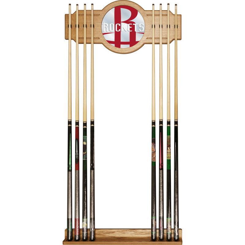Support à queue de billard avec miroir nba, Rockets de Houston, L 13,25 po x l 28 po