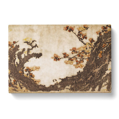 Ancient Plum Tree by Katsushika Hokusai - Wrapped Canvas Painting Pint - Wrapped Canvas