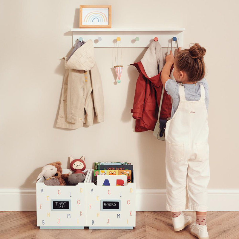 6 - Hook Wall Mounted Coat Rack