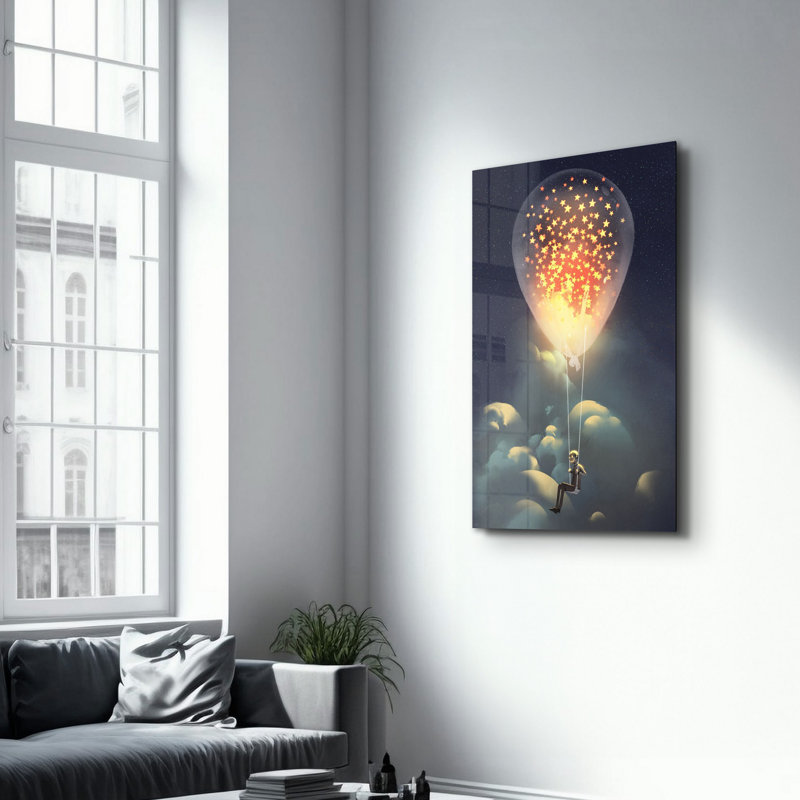 Peinture décorative en verre trempé