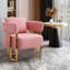 Chaise décorative moderne, chaise d'appoint de salon avec pieds en métal doré-1369294746