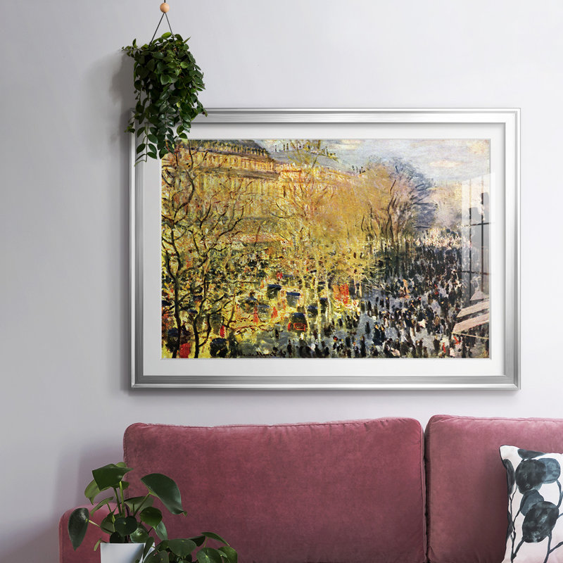 Boulevard des Capucines à Paris, H 27 po x l 39 po x P 1,5 po, Argent
