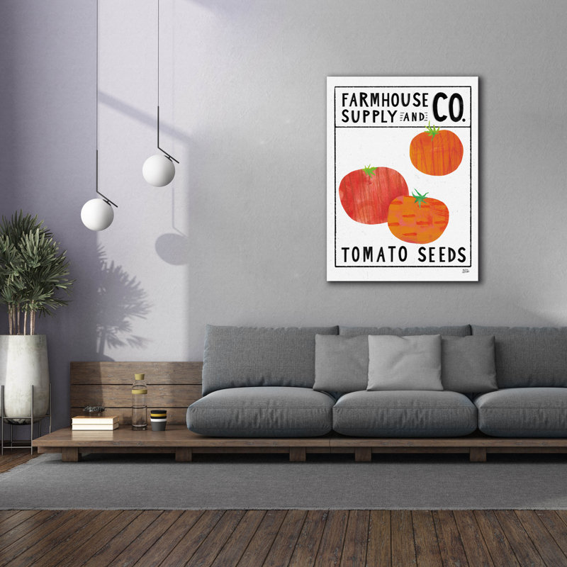 «Kitchen Garden Seed Packet 3» par Melissa Averinos, art mural sur toile, H 54 po x l 40 po x P 1,5 po