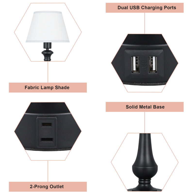 Esmihan Metal USB Table Lamp