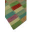 Tapis vert / rouge / jaune en laine noué à la main de conception unique 8 pi 5 po x 9 pi 9 po Janadia