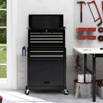 Boîte à outils à 8 tiroirs avec roulettes, coffre à outils roulant avec tiroirs, armoire à outils pour armoire