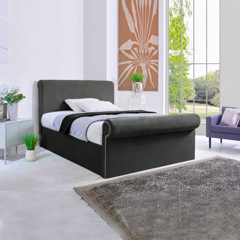 Cianne Upholstered Bed, Asphalt, Kingsize (5')