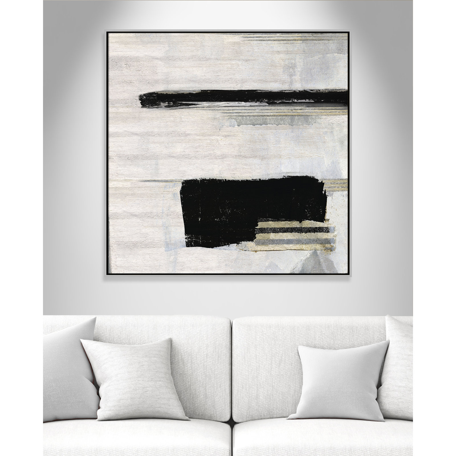 La Bande II Print by Sally Swatland, Silver, 41.5" H x 41.5" W