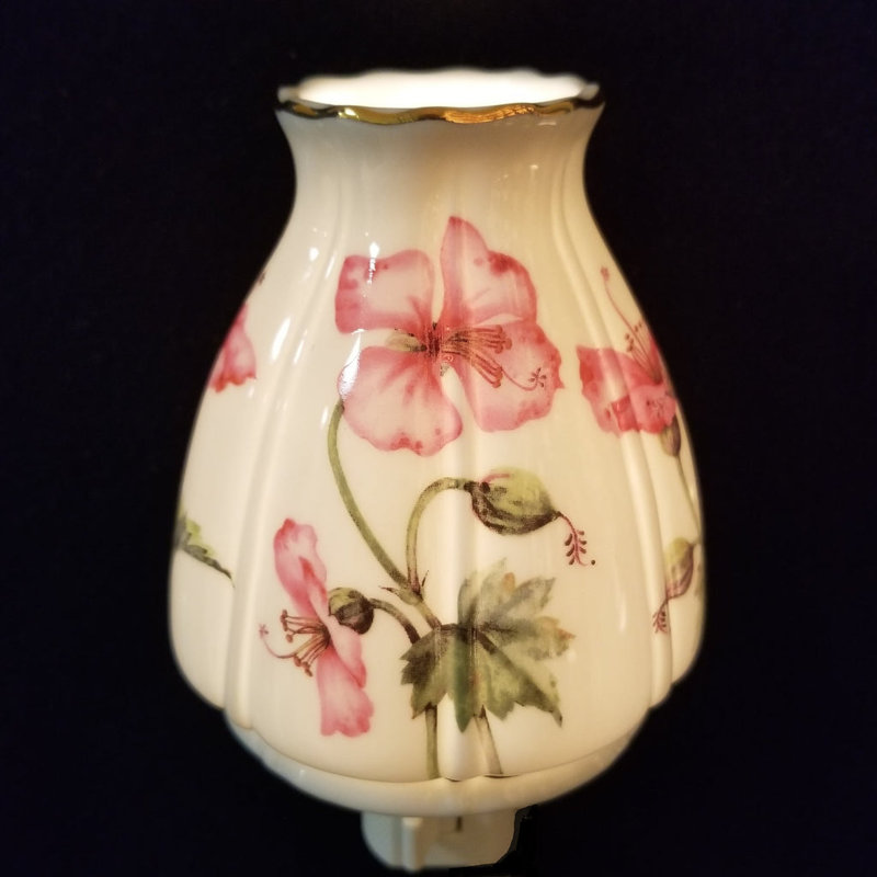 Pink Flowers Print Night Light