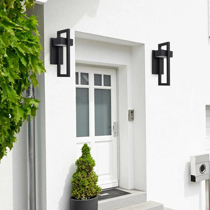 Navona Wrought Iron LED Wall Light, Matte Black, 13.6" H x 5.1" W x 5.5" D