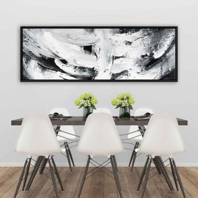 Mayhem - Toile encadrée noire et blanche pour la décoration intérieure