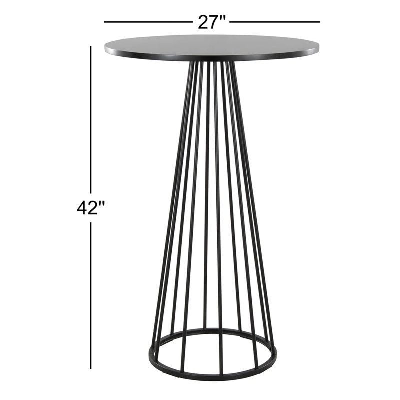 Canary Cosmo Counter Table, Black, Black, 42"
