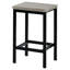 Ensemble très long de table de salle à manger à hauteur de comptoir avec 3 tabourets, table de pub avec repose-pieds, gris-118231027