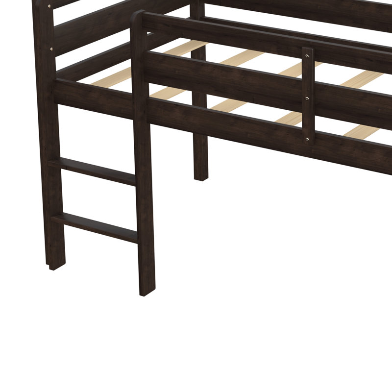 May Kids Twin Loft Bed, Espresso