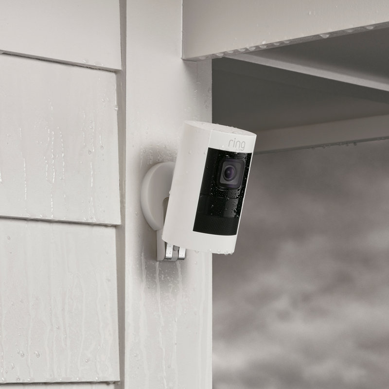 Stick Up Cam Video Enabled Dusk to Dawn Battery Operated Outdoor Security with Motion Sensor, White