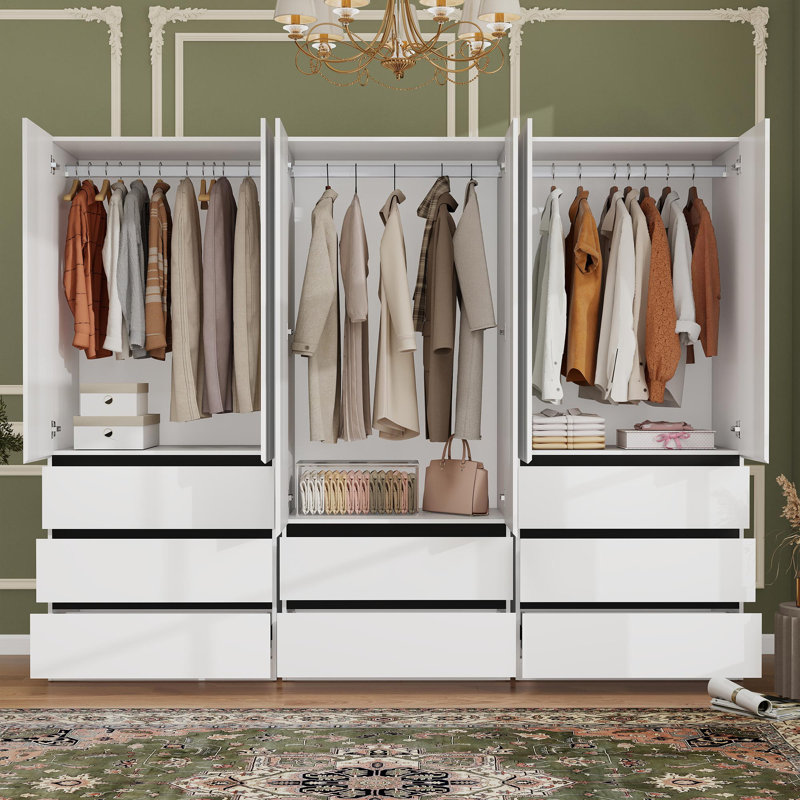Grande armoire autoportante à 8 tiroirs (ensemble de 3)