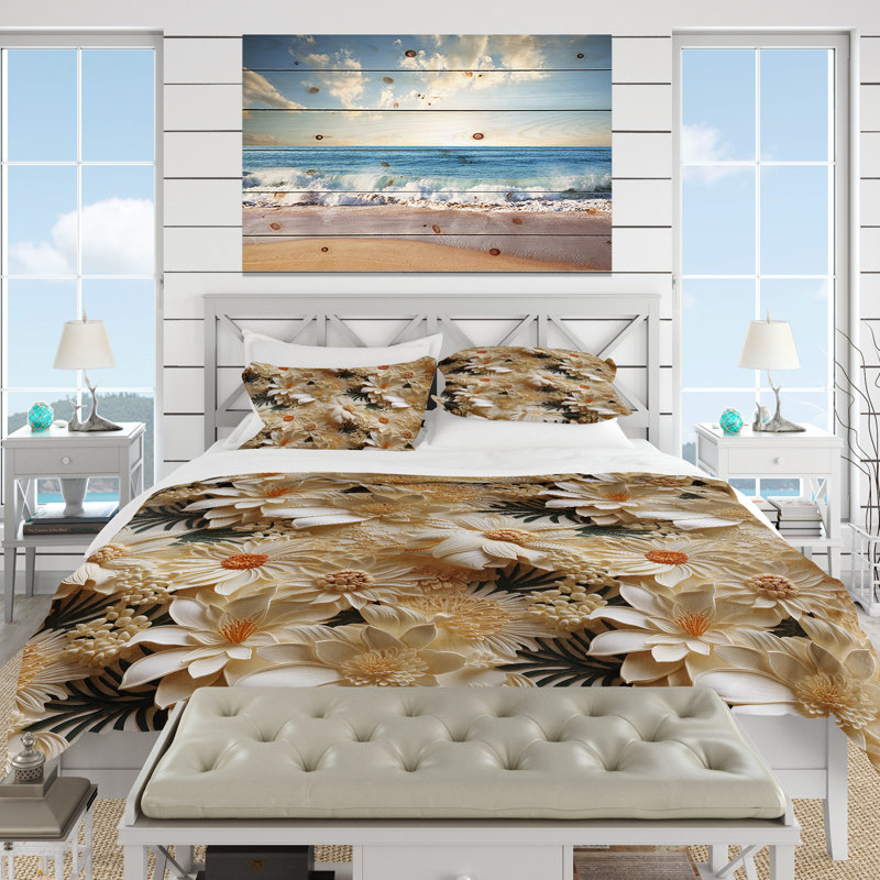 Literie Tropical Lace, Housse de couette pour très grand lit et 2 très