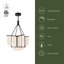 Anders 24-in Black dimmable LED Chandelier-1176874348