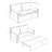 63Inch Variable Sofa Bed With Double Armrest