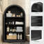 Free Standing Small Bathroom Storage with Open Shelves-1319978353