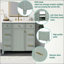 Ensemble de meuble-lavabo vert 36 "avec lavabo