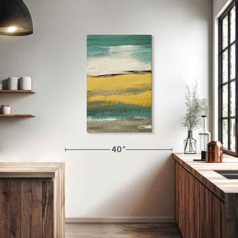 Avery Teal Flatlands, 36" H x 24" W