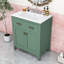 Meuble-lavabo de salle de bain avec portes à fermeture douce et tablette-235422836-235422835