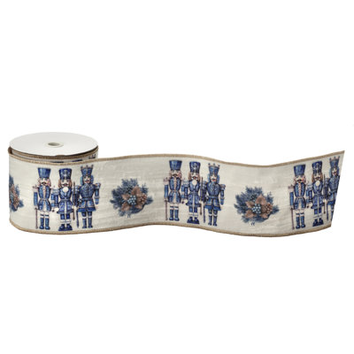 4"X10Y Velvet Toy Soldier Ribbon