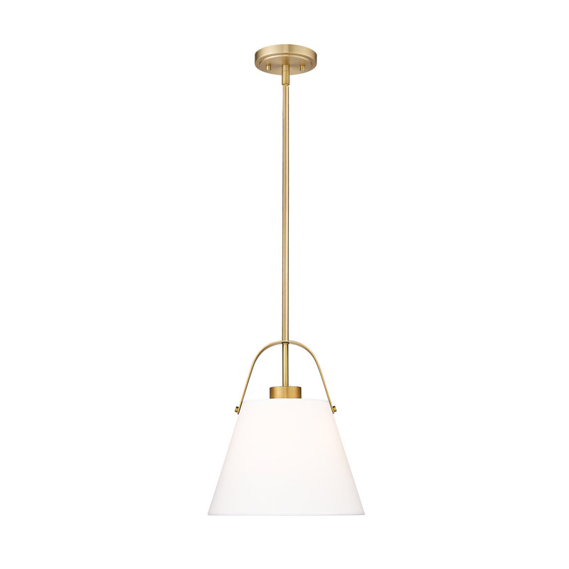 Luminaire suspendu 1 lumière Lupi, H 83 po x l 12,5 po x P 12,5 po, Laiton héritage