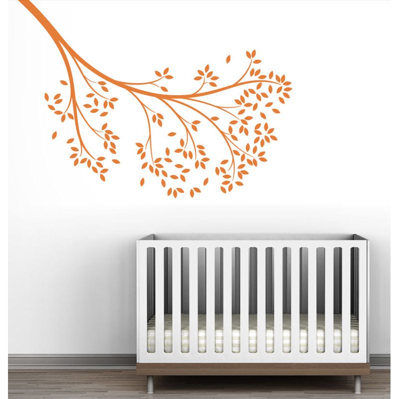 Décalcomanie murale branche atteindre, Orange