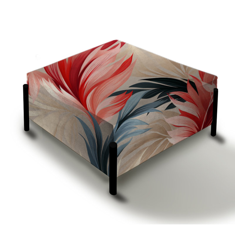 Tropical Whisper Tropical Motif I - Grand repose-pieds carré Tropical