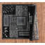 Floral gris foncé/noir/bleu Tapis décoratif-1919041161