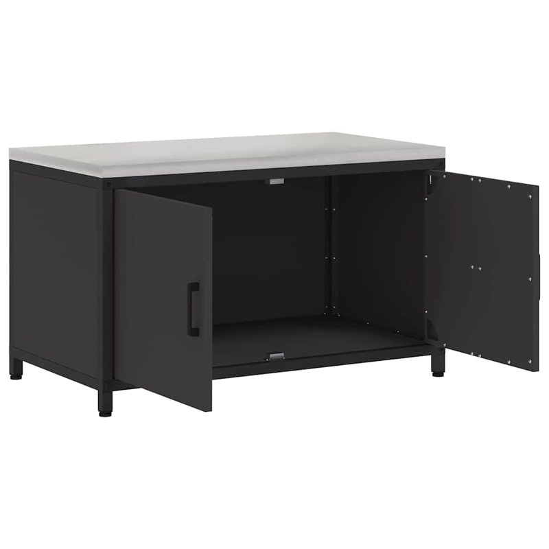 Storage Kitchen Cabinet Set, Black