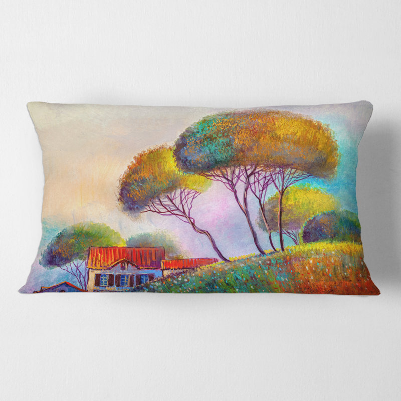 Belle housse de coussin rectangulaire avec insert