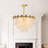 Benigno Mid-Century Modern 8 - Light Glass Tiered Chandelier Dimmable