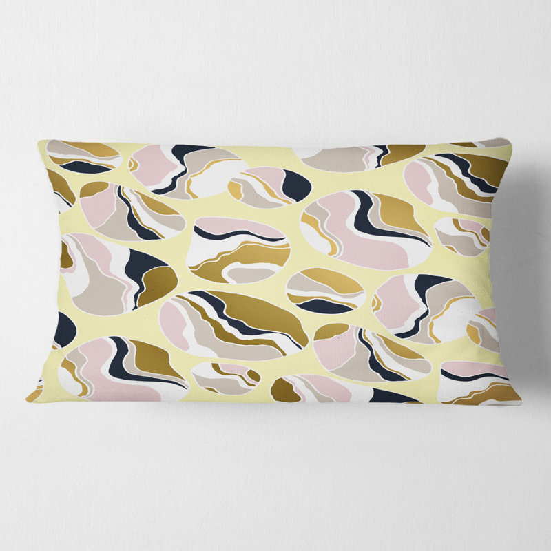 Coussin Golden River Stones - Mid-Century