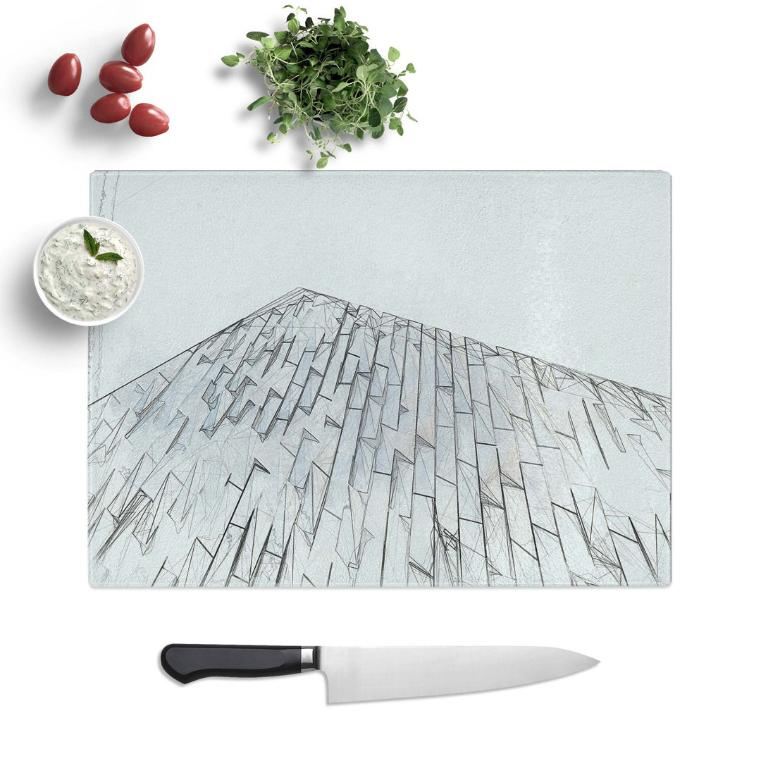 Tempered Glass Sketching the Architecture Vol.58 Chopping Board