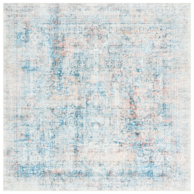 Jeralee Performance Machine Washable Oriental Rug, Square 6'
