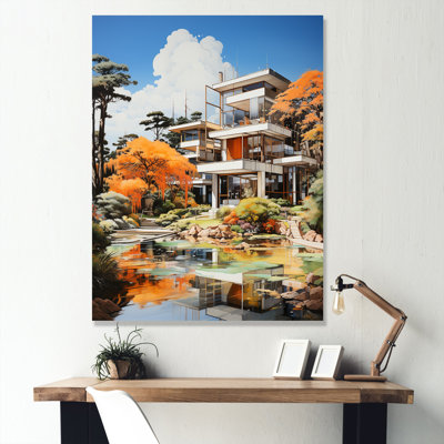 Country Club Sunrise Architecture II, reproduction d'art sur toile